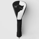 Witte Oogzwarte Kat Golfheadcover (Voorkant)