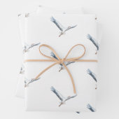 Witte ooievaar inpakpapier vel (In situ)