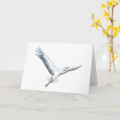 Witte ooievaar kaart (Gele Bloem)