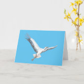 Witte ooievaar kaart (Gele Bloem)