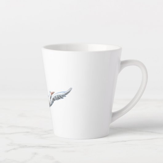 Witte ooievaar Kleine latte mok (Rechts)