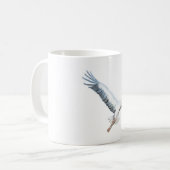 Witte ooievaar koffiemok (Voorkant links)