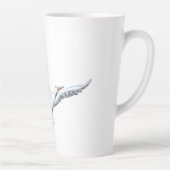 Witte ooievaar latte mok (Rechts)