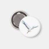 Witte ooievaar magneet (Voorkant / Achterkant)