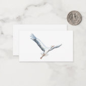 Witte ooievaar notitiekaartje (Voorkant / Achterkant in situ)