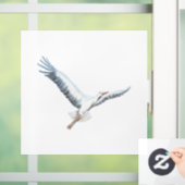 Witte ooievaar raamsticker (Huis)