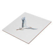 Witte ooievaar tegeltje (Zijkant)