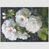 Witte Ooievaarsbek Bloem Decoupage Tissuepapier (Voorkant)