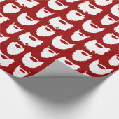 Witte oorten cadeaupapier (Hoek)