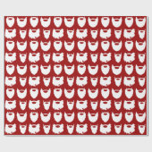 Witte oorten cadeaupapier (Vlak)