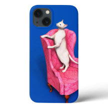 Witte oosterse kat Case-Mate iPhone hoesje