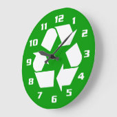 WITTE OP GROEN RECYCLEN GROTE KLOK (Hoek)