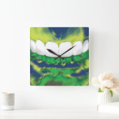 Witte, op het voorste ontwerp gerichte tandheelkun vierkante klok (Huis)