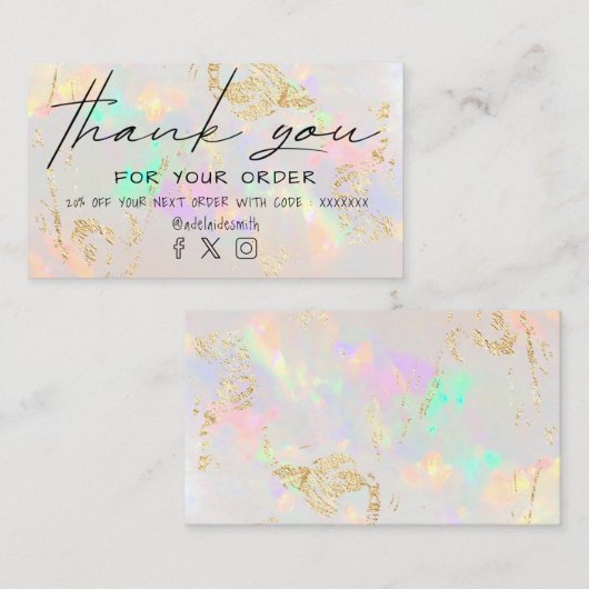 witte opa dank u visitekaartje (Voorkant / Achterkant)