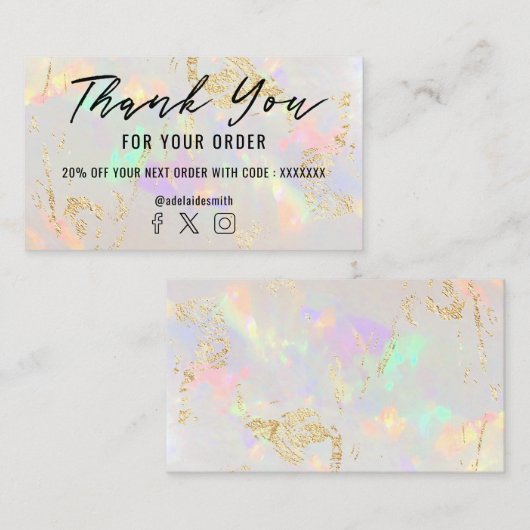 witte opa dank u visitekaartje (Voorkant / Achterkant)