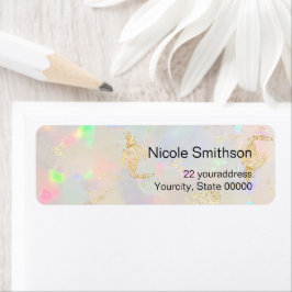 witte opal achtergrondlabels etiket