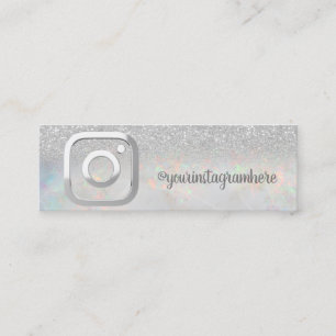 Witte Opal Bokeh Instagram Sociale Media Mini Visitekaartje