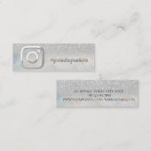 Witte Opal Bokeh Instagram Sociale Media Mini Visitekaartje (Voorkant / Achterkant)