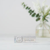 Witte Opal Bokeh Instagram Sociale Media Mini Visitekaartje (Staand voorkant)