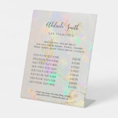 witte opal prijslijst Pedestal Sign Reclamebord Met Voetstuk (Voorkant)