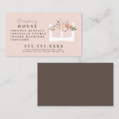 Witte opblaasbare kasteel visitekaartje (Voorkant / Achterkant)