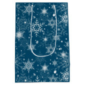 Witte open sneeuwvlokken grote cadeautas (Achterkant)