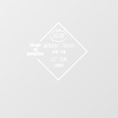 Witte openingstijden Bussinnes Logo Raamsticker (Vel)