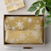 Witte openwerk sneeuwvlokken. tissuepapier (Geschenk)