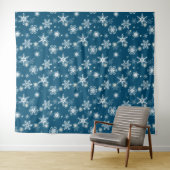 Witte openwerk sneeuwvlokken. wandkleed (In Situ (horizontaal))