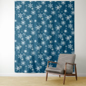 Witte openwerk sneeuwvlokken. wandkleed (In situ)