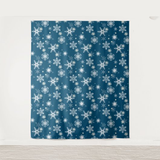 Witte openwerk sneeuwvlokken. wandkleed (Voorkant)