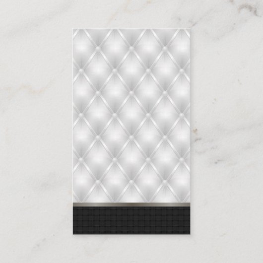 Witte opvulling | Zwarte Weave Visitekaartje (Achterkant)