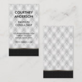 Witte opvulling | Zwarte Weave Visitekaartje (Voorkant / Achterkant)