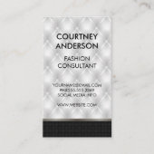 Witte opvulling | Zwarte Weave Visitekaartje (Voorkant)