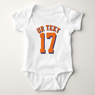 Witte & Oranje Baby | Sporttrui ontwerp Romper
