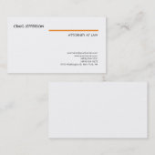 Witte Oranje Consultant Advocate Modern Visitekaartje (Voorkant / Achterkant)