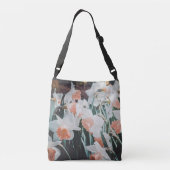 Witte Oranje Daffodils in de lentestuin Crossbody Tas (Achterkant)