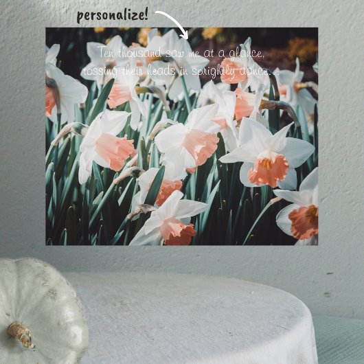 Witte Oranje Daffodils in de lentestuin Poster