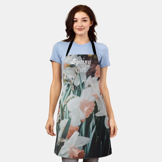 Witte Oranje Daffodils in de lentestuin Schort (Gedragen)