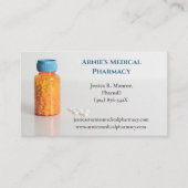 Witte Oranje Fles RX Apotheker Farmacie Pillen Visitekaartje (Voorkant)