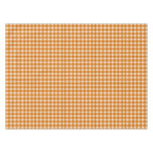 Witte & Oranje Gingham Pattern | Katoen geruit Tafelkleed (Voorkant (Horizontaal))
