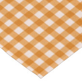 Witte & Oranje Gingham Pattern | Katoen geruit Tafelkleed (Gekanteld)