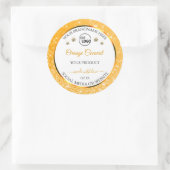 Witte Oranje Glitter Product Labels Logo Diamonds (Tas)