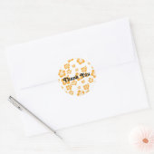 Witte oranje hibiscusbloem bloem sticker voor fees (Envelop)