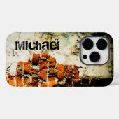 Witte oranje Koele bakstenen muur grafiti Aangepas Case-Mate iPhone Case (Achterkant (horizontaal))