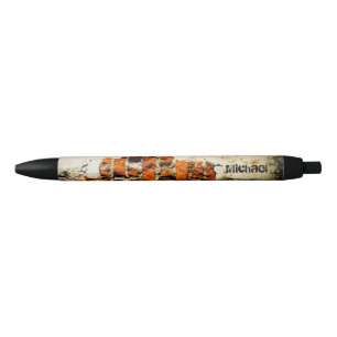 Witte oranje Koele bakstenen muur grafiti Aangepas Zwarte Inkt Pen