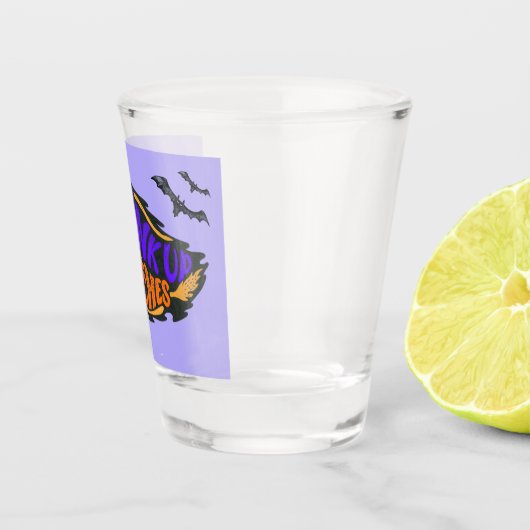 Witte Oranje Paarse vleermuizen Drink op heet glas (Rechts)