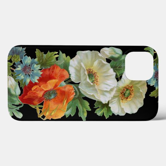 Witte Oranje papaver  Floral Art Case-Mate iPhone Case (Achterkant (horizontaal))