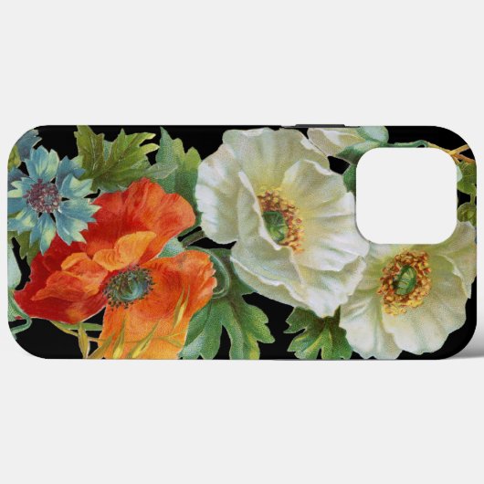 Witte Oranje papaver  Floral Case-Mate iPhone Case (Achterkant (horizontaal))