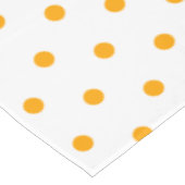 witte Oranje pooldots Tafelkleed (Gekanteld)